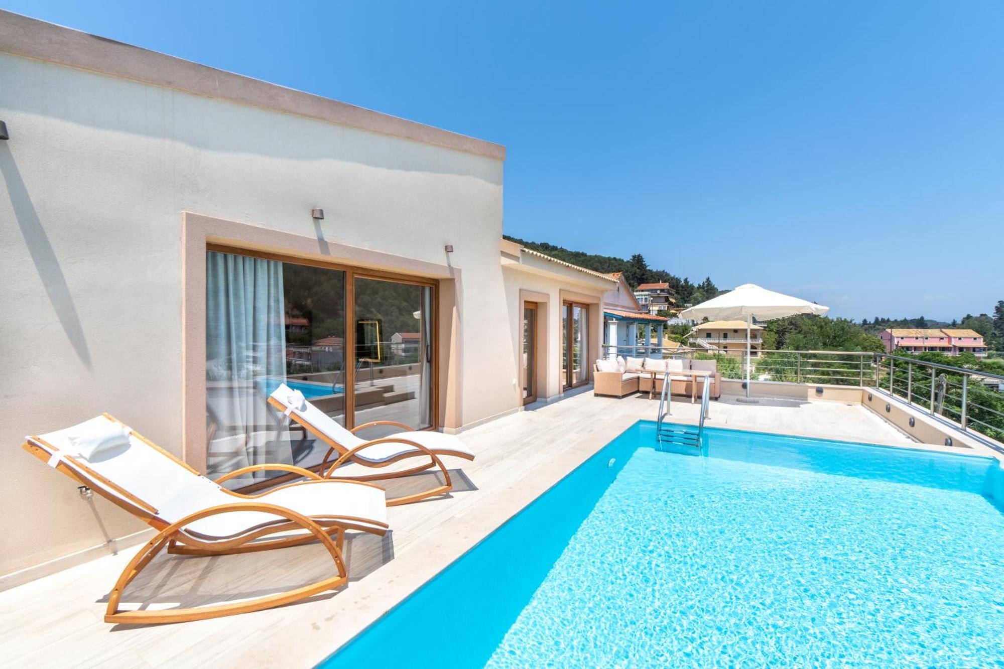 Villa Vasillis-Heated Swimming Pool With Infinity View Vitaládes Exteriér fotografie